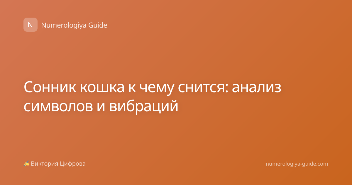 Сонник кошка к чему снится: анализ символов и вибраций